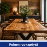 Puinen ruokapöytä on kodin hiljainen sydän